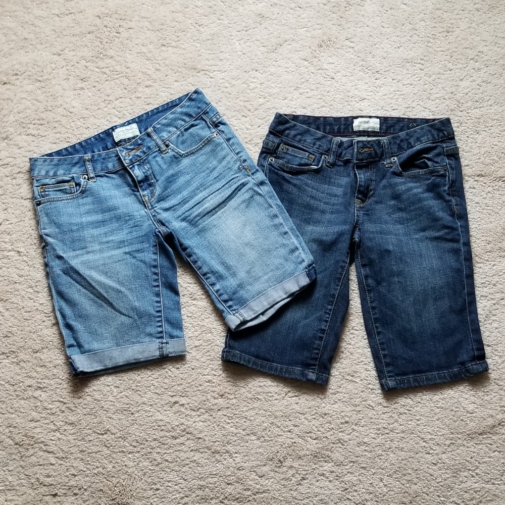 2 pairs of jean shorts